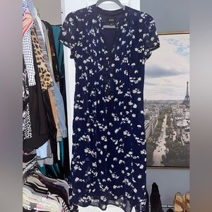 Floral blue and white dress